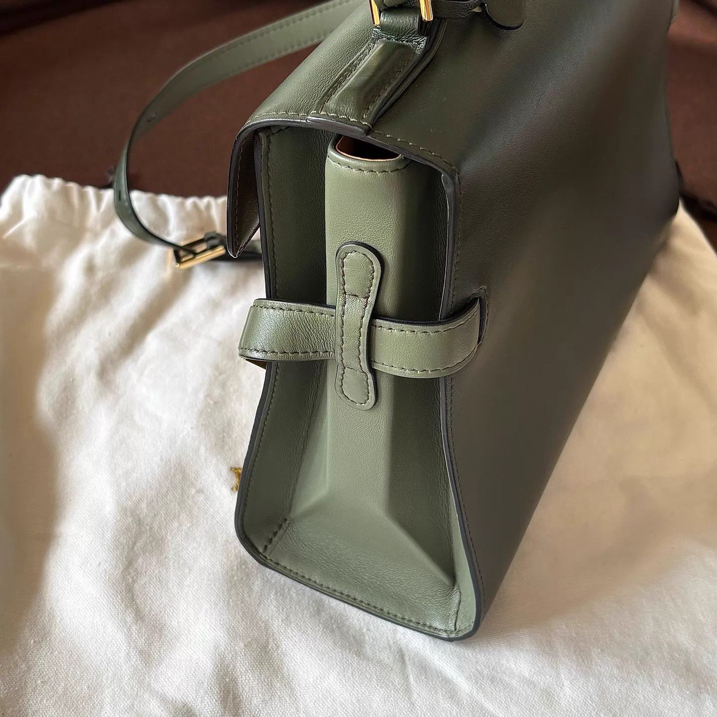 Delvaux Delvaux Tempête MM PineGreen Calfskin Wmn Adjustable Strap Size ONE SIZE - 3 Thumbnail