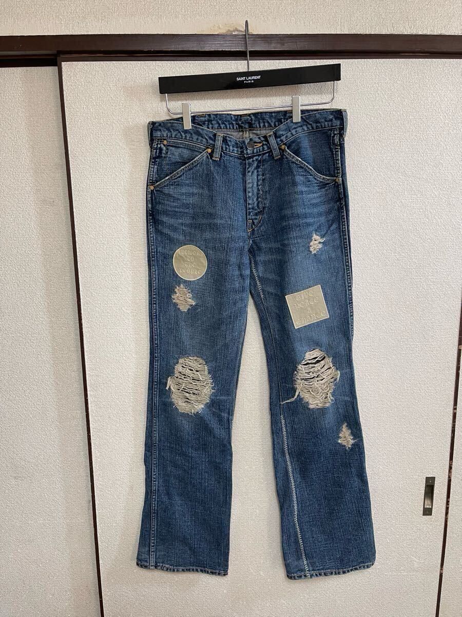 Number (N)ine Patchwork DENIM PANTS Indigo Size 2×30 Menswear