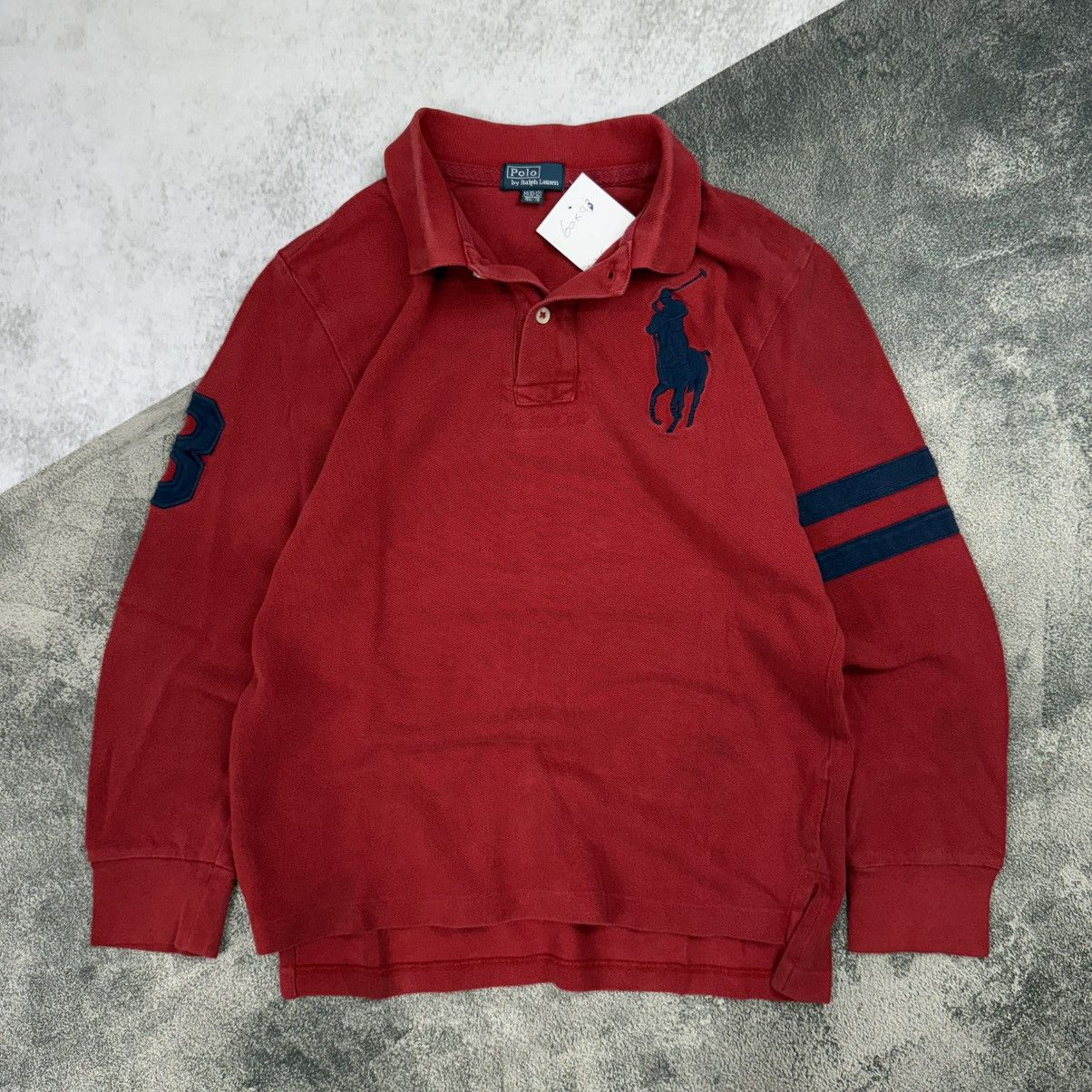 Polo Ralph Lauren POLO RALPH LAUREN red 2bar long poloshirt Size US S / EU 44-46 / 1 - 1 Thumbnail