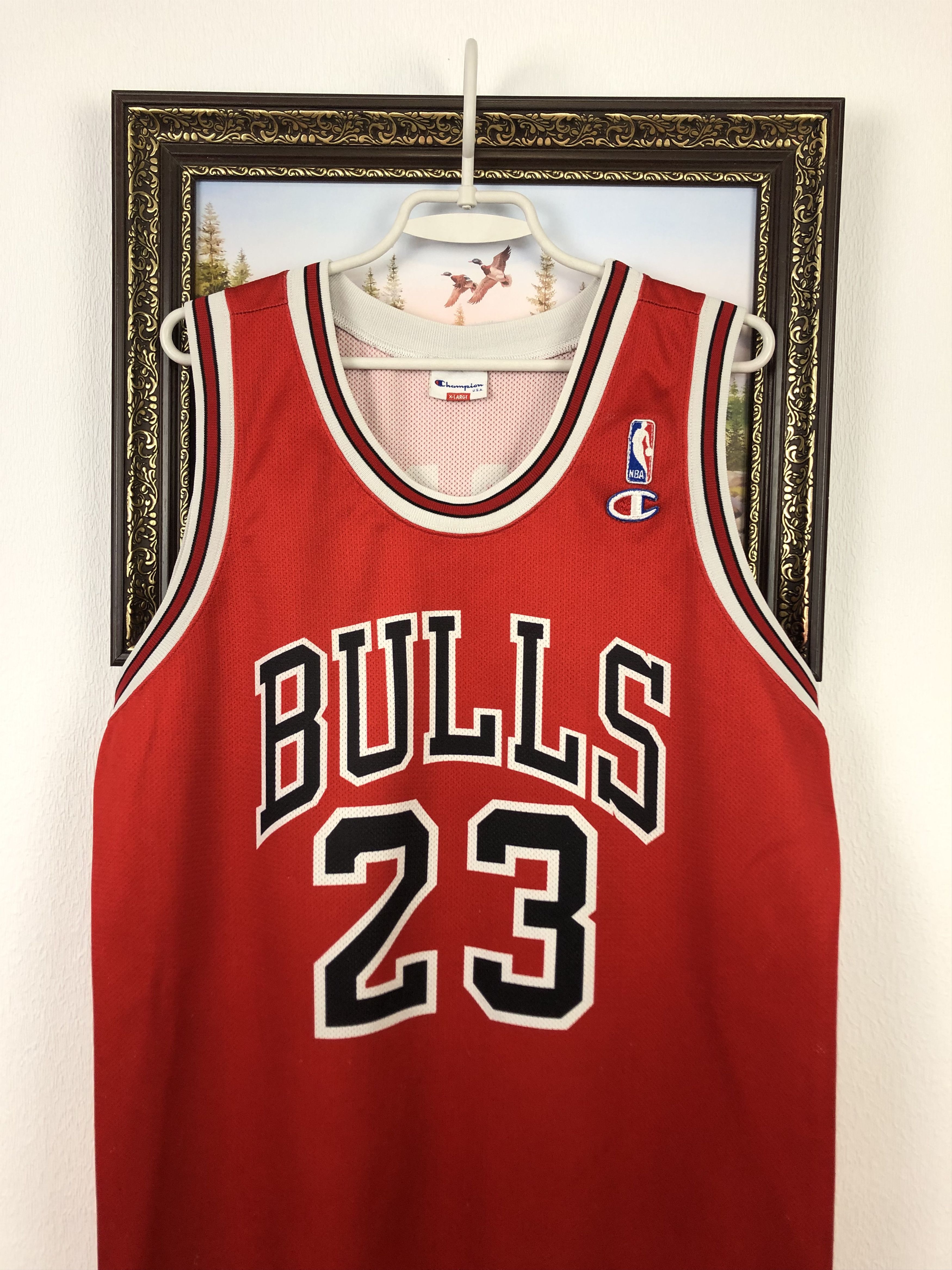 Champion Vintage Chicago Bulls NBA 23 Jordan Jersey Shirt Rare Size US XL / EU 56 / 4 - 2 Thumbnail