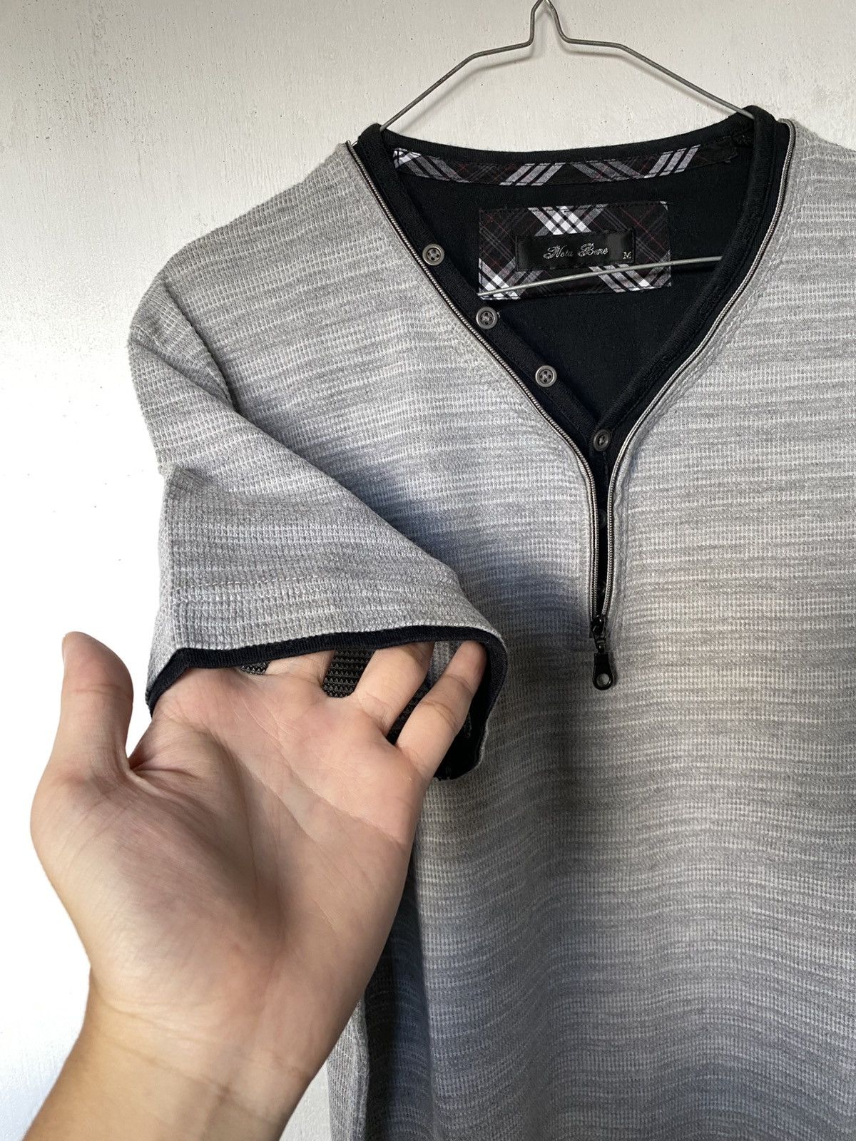 Beauty Beast × If Six Was Nine × Japanese Brand Nota Bene Double Layer Zip Button Tshirt Size US M / EU 48-50 / 2 - 3 Thumbnail