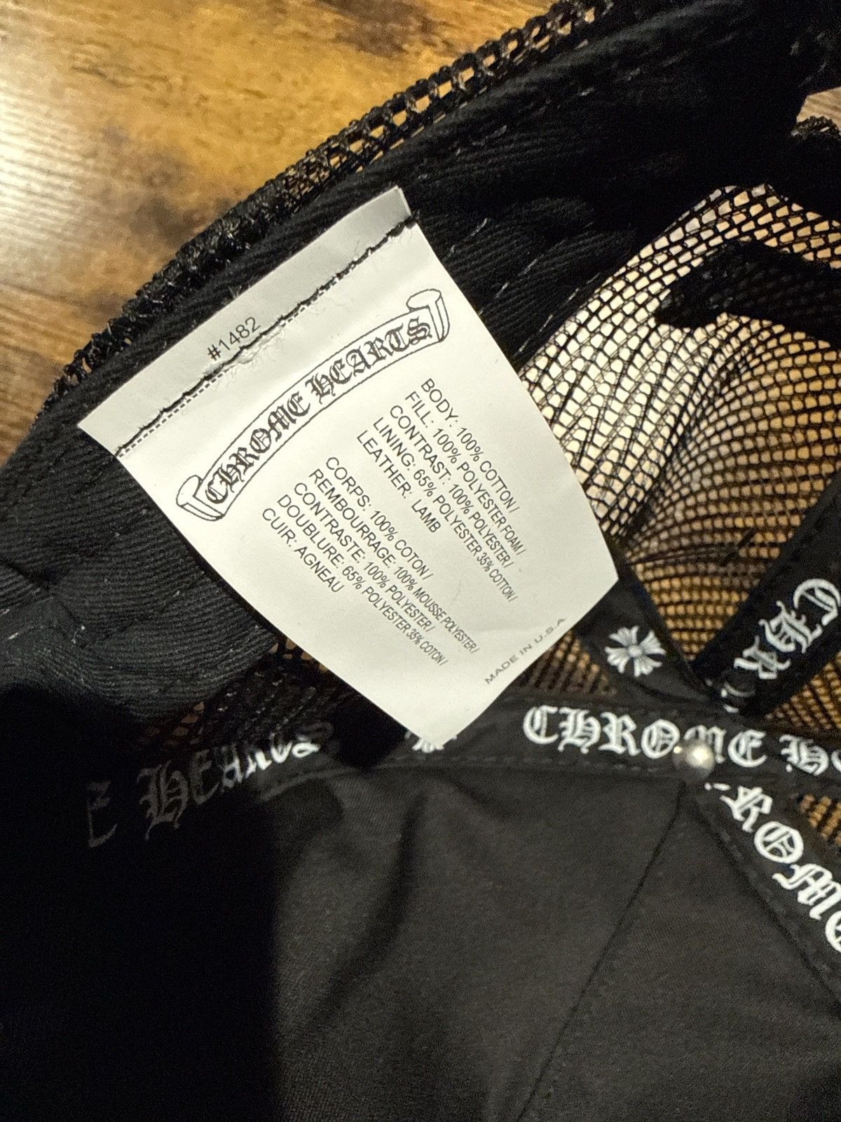 Chrome Hearts Chrome Hearts Black White Cemetery Cross Trucker Hat Size ONE SIZE - 6 Thumbnail