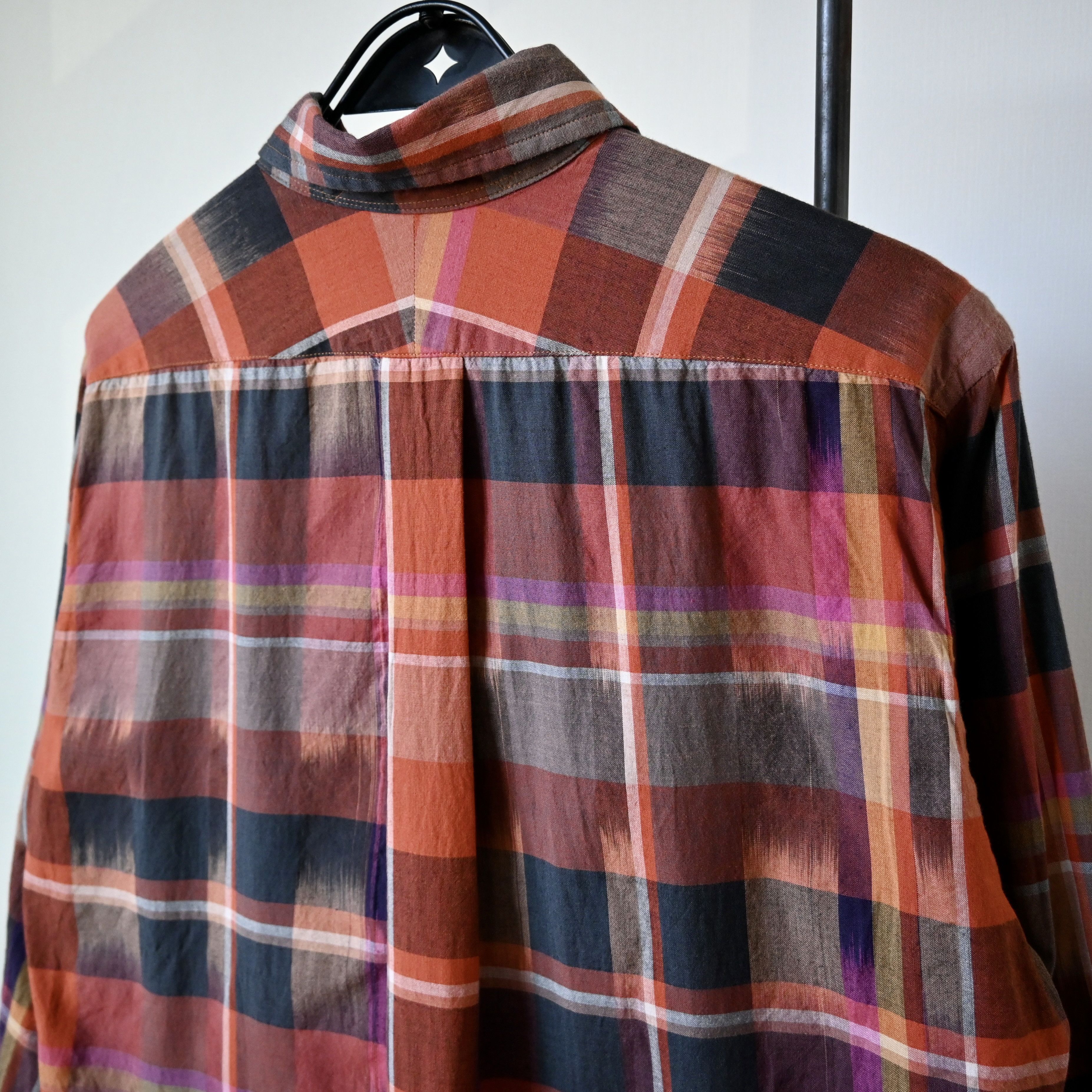 Engineered Garments MINT, Engineered Garments "19th Century Shirt" ikat plaid Size US M / EU 48-50 / 2 - 6 Thumbnail