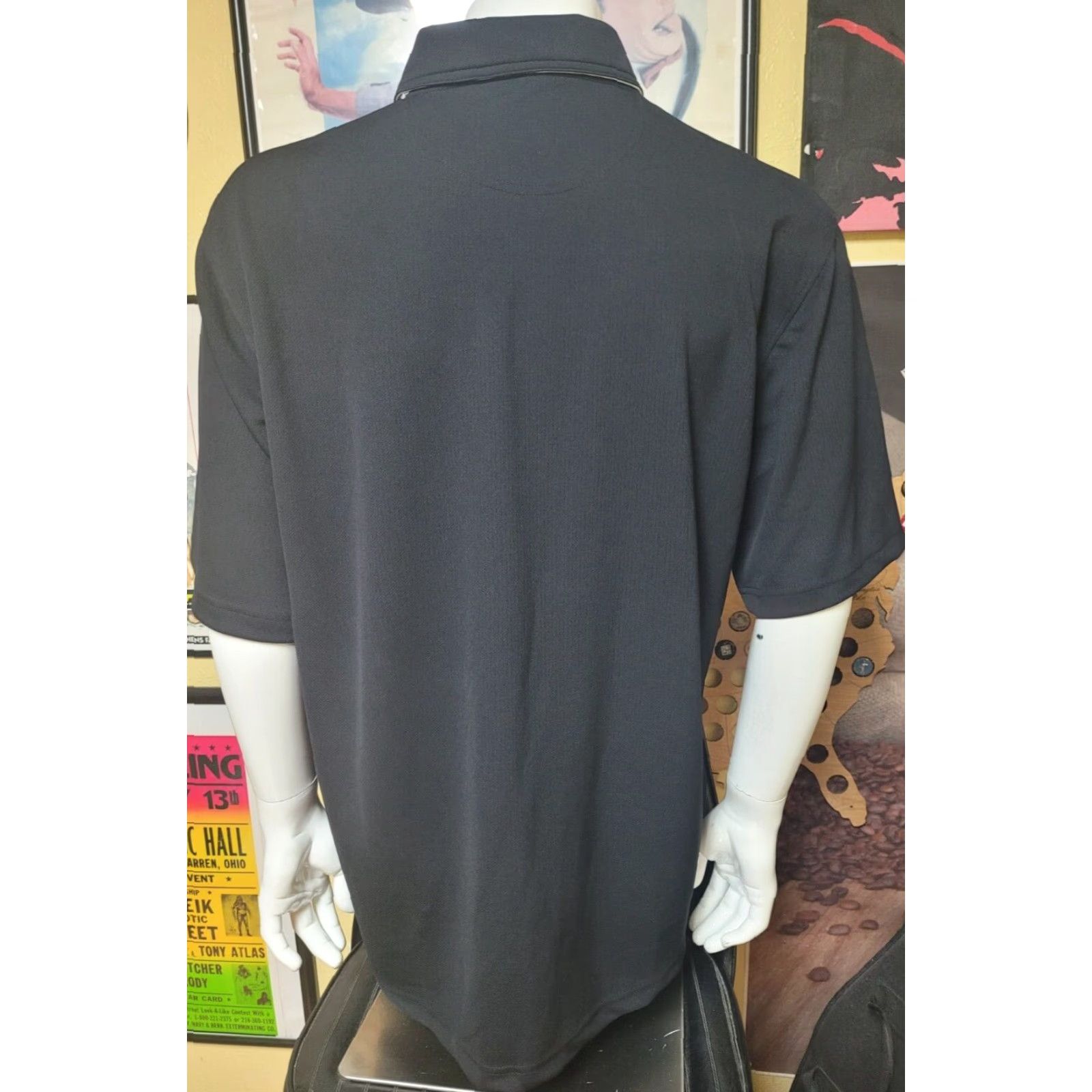 Jeep Jeep TAC World Class Medal Sewn Logo Polo Shirt Large Black Polyester Ultra Club Polo Men L Size US L / EU 52-54 / 3 - 3 Thumbnail