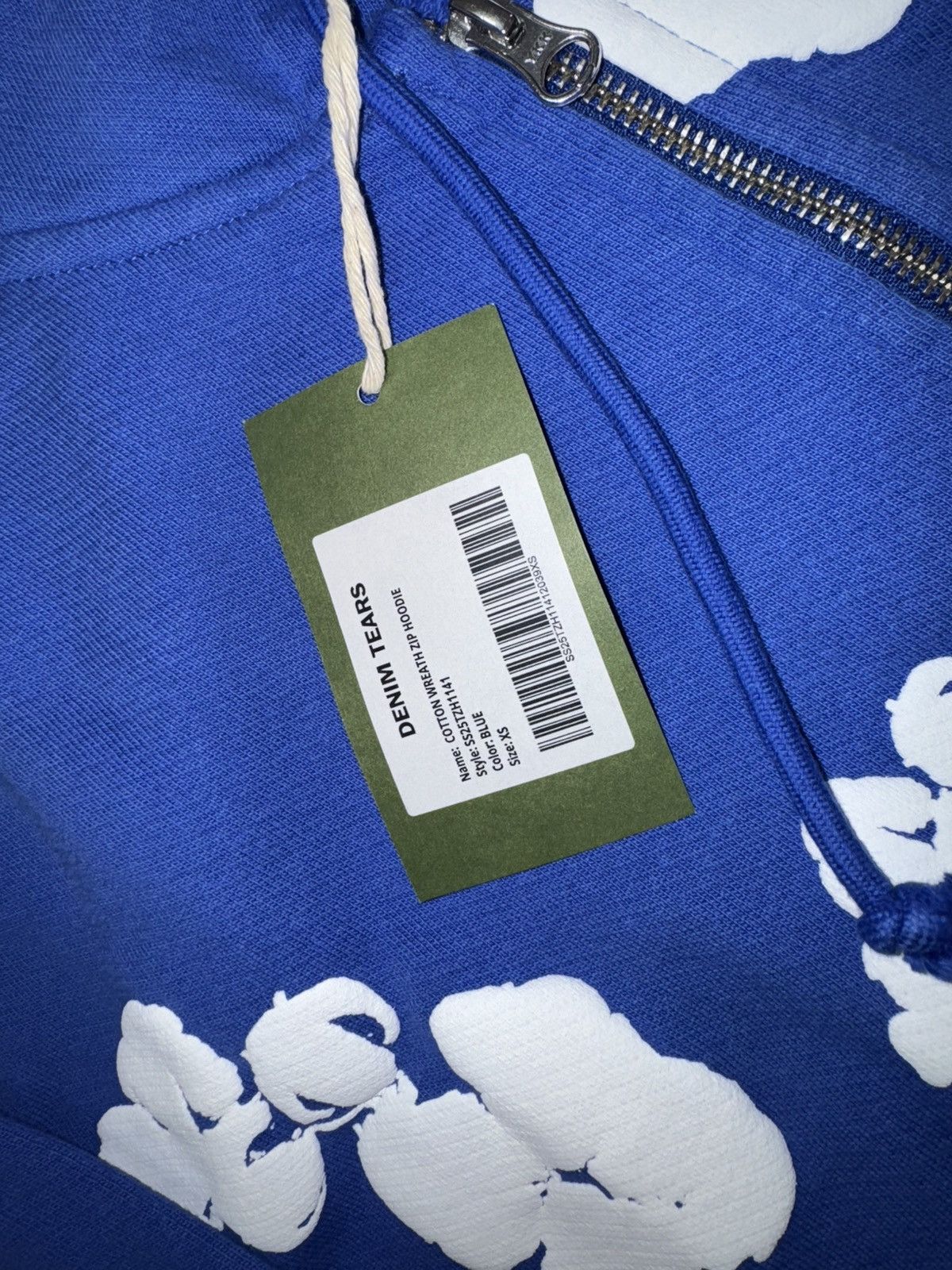 DENIM TEARS DENIM TEARS Royal Blue Cotton Wreath Zip Up - Size XS Size US XS / EU 42 / 0 - 4 Thumbnail