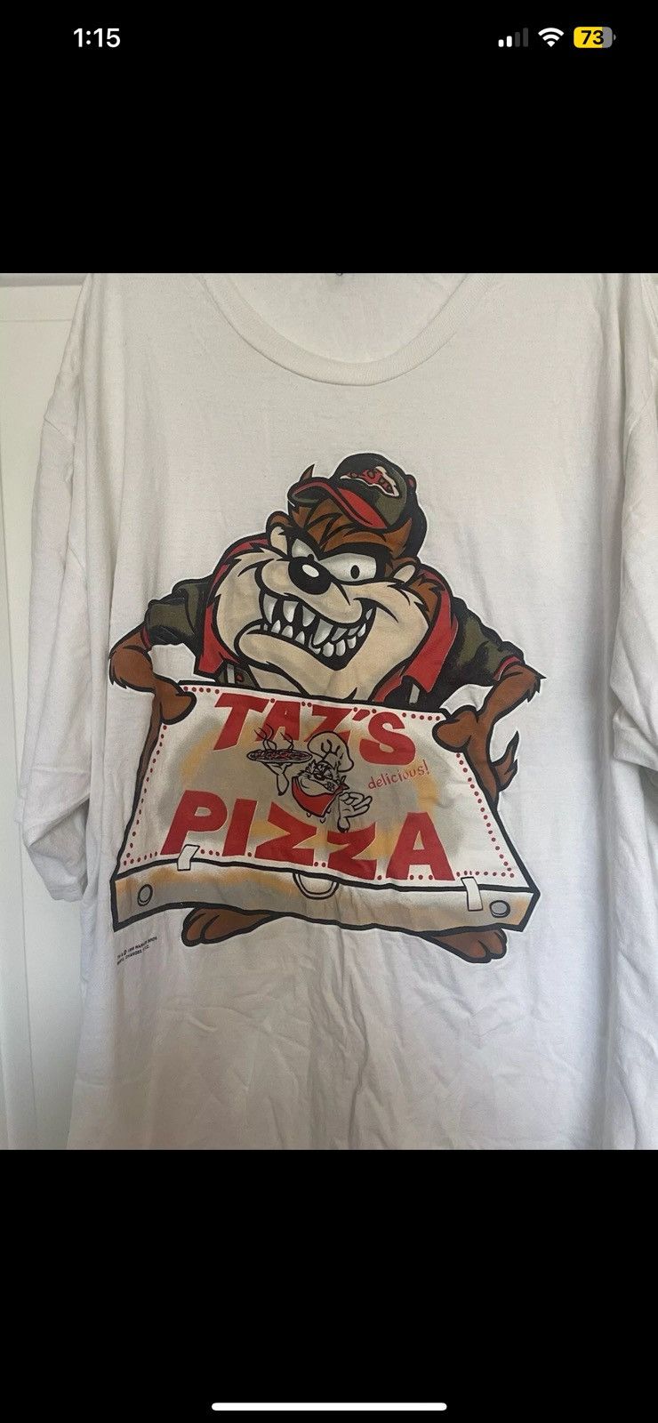 Changes × Vintage Vintage 1996 Warner Taz Pizza Double Sided Single Stitch Size US XXL / EU 58 / 5 - 2 Thumbnail