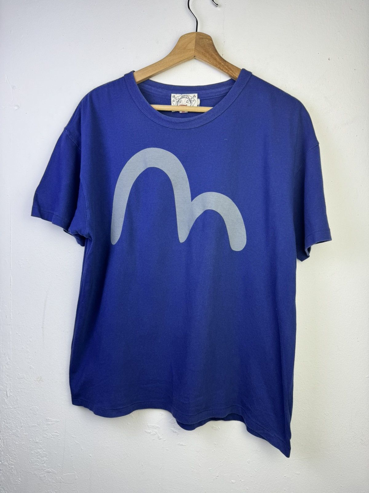 Evisu vintage Evisu blue T-shirt with a light grey seagull logo Size US M / EU 48-50 / 2 - 3 Thumbnail