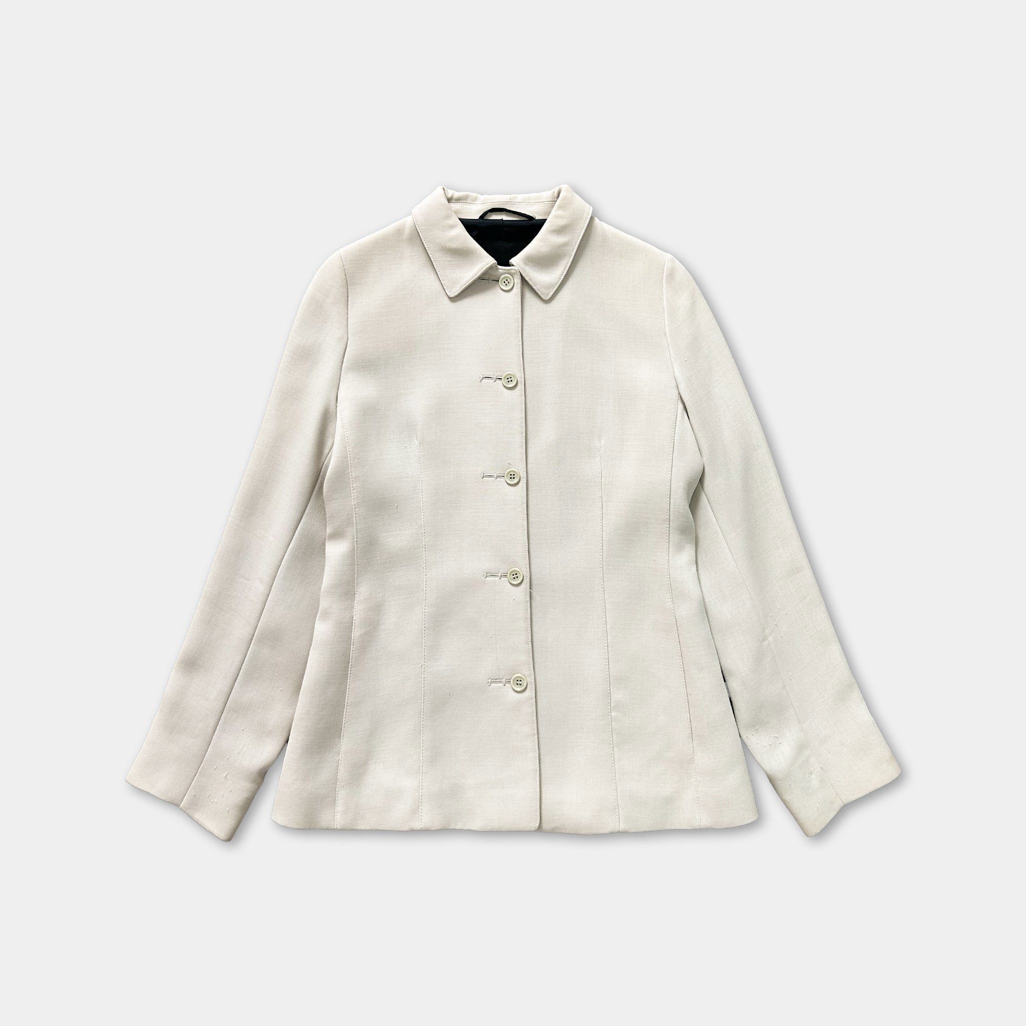 Prada Prada 2000's Classical Cotton Blazer Jacket Size S / US 4 / IT 40 - 1 Thumbnail