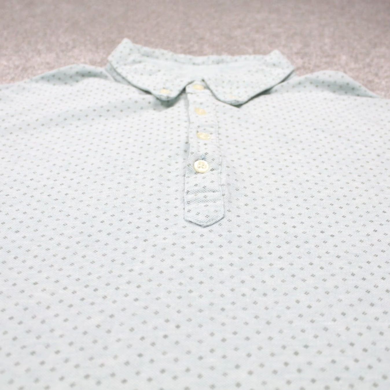 Jos. A. Bank Jos. A. Bank Polo Shirt Men XL Blue Geometric Cotton S/S Button-Down Short Sleeve 100% Cotton Regular Fit Classic Sportsman Model Size US XL / EU 56 / 4 - 5 Thumbnail