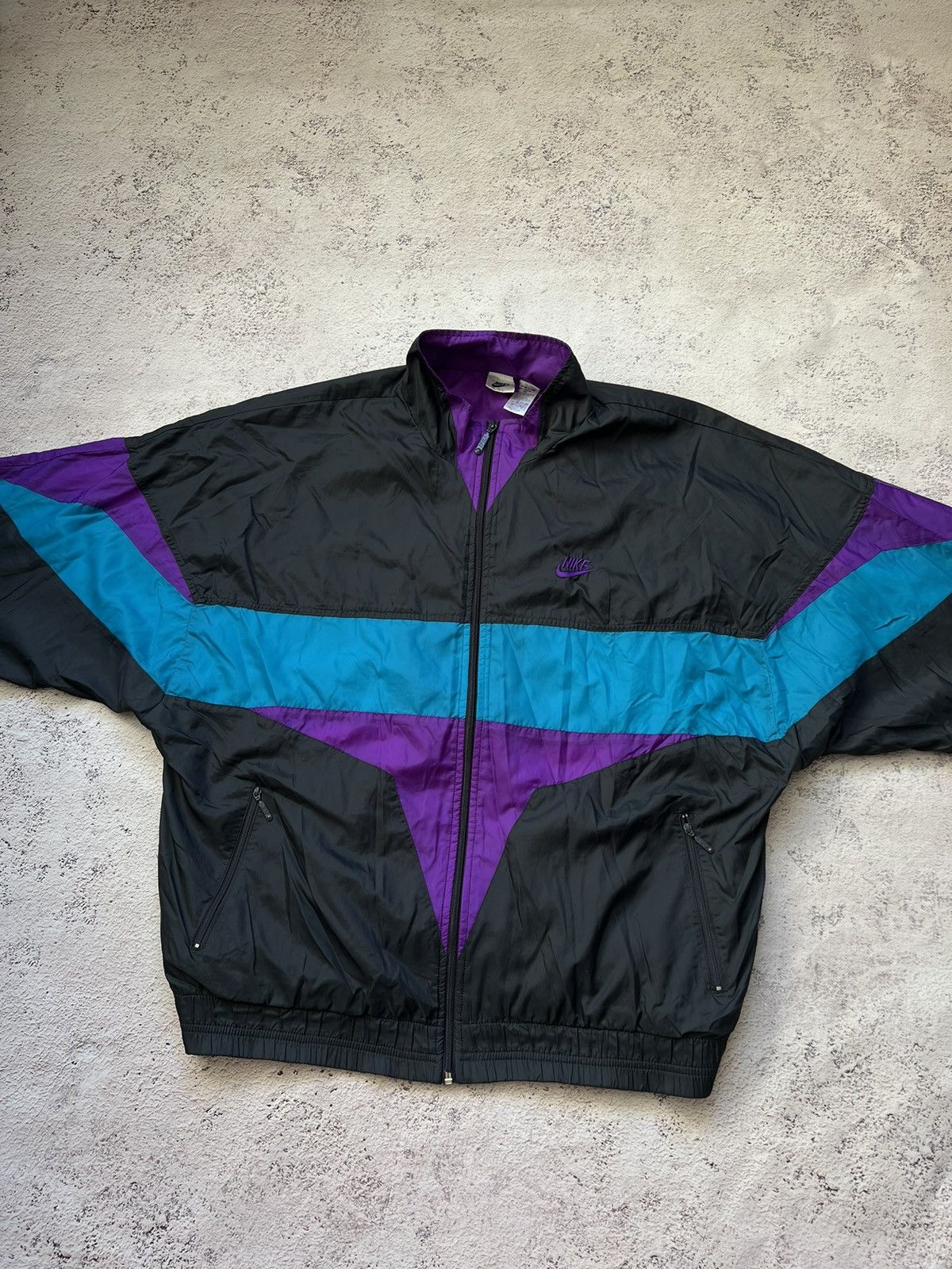 Nike × Vintage Nike Vintage Nylon Track Top Jacket Size US XL / EU 56 / 4 - 2 Thumbnail