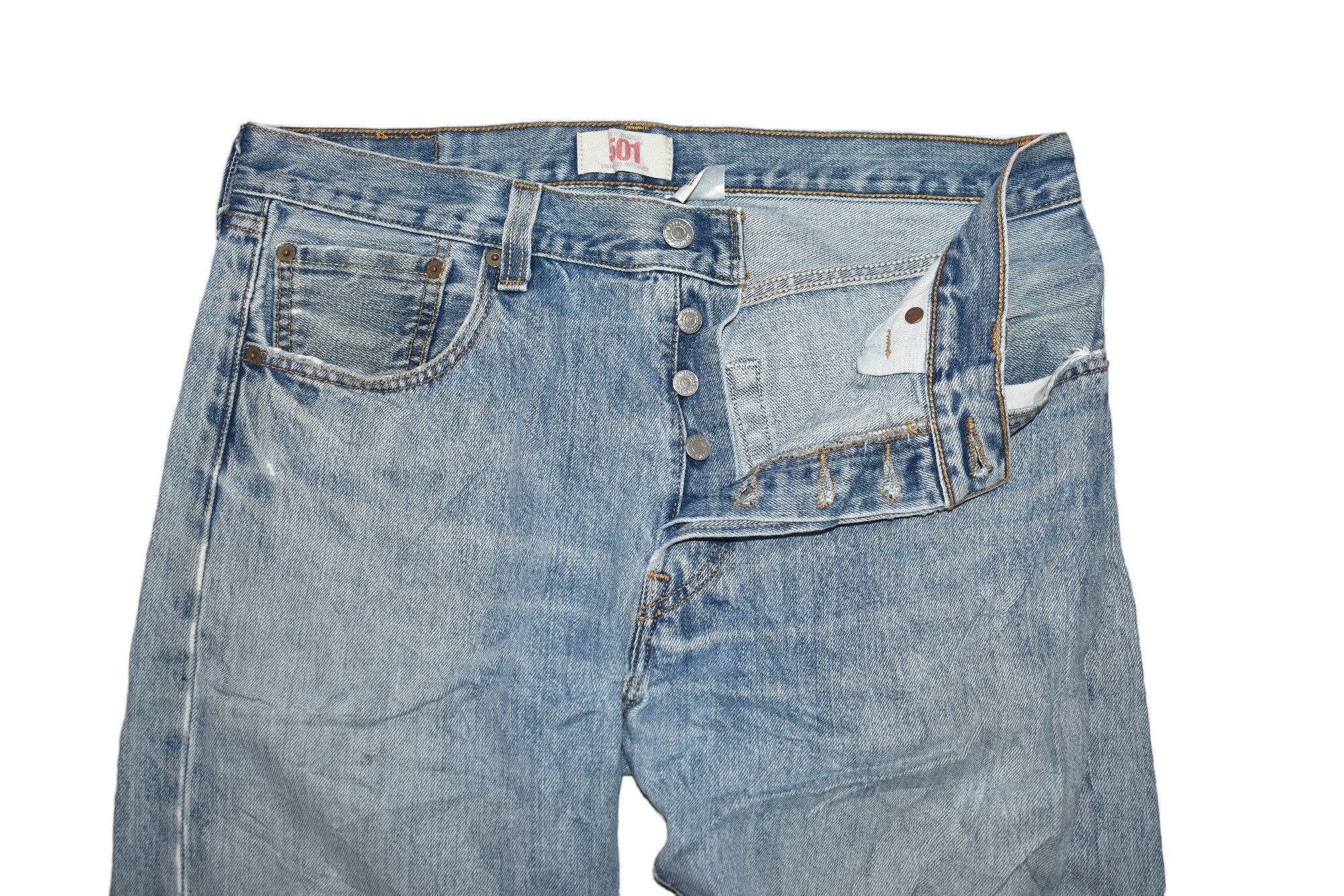Levi's × Vintage Vintage Levis 501 Distress Denim size 34 Size US 34 / EU 50 - 2 Thumbnail