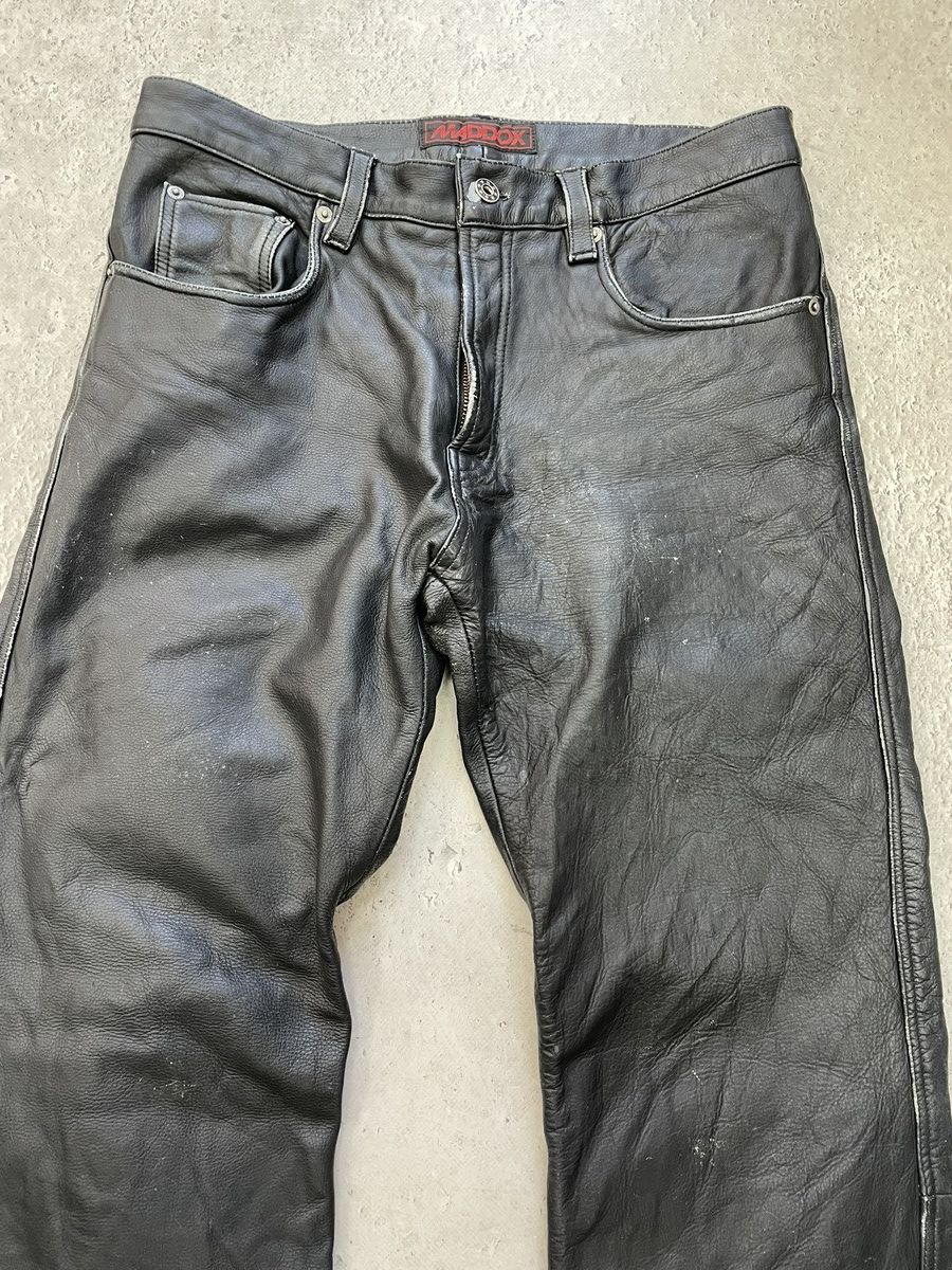 14th Addiction Vintage moto leather regular moto pants Rick owens style Size US 34 / EU 50 - 6 Thumbnail