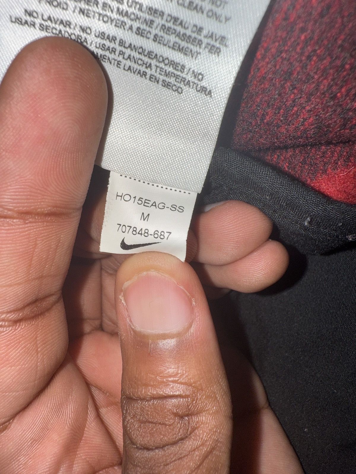 Nike Nike red and black wool flannel Size US M / EU 48-50 / 2 - 8 Thumbnail