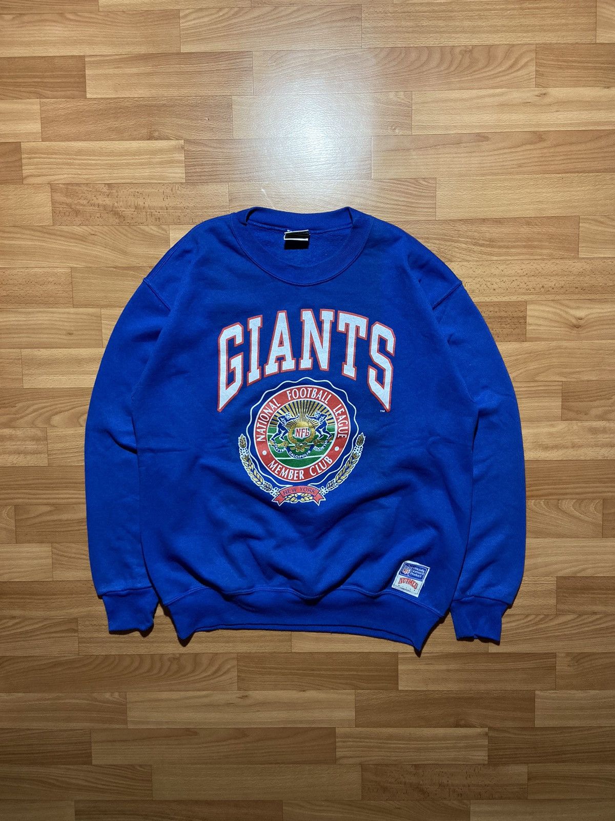 Vintage 90s Logo Athletic New York Giants Crewneck Sweatshirt Rare Size  Large