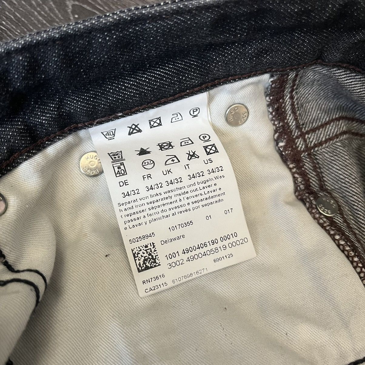 Hugo Boss × Vintage Hugo Boss Delaware Slim Fit Washed Black Denim Jeans 34x32 Size US 34 / EU 50 - 10 Thumbnail
