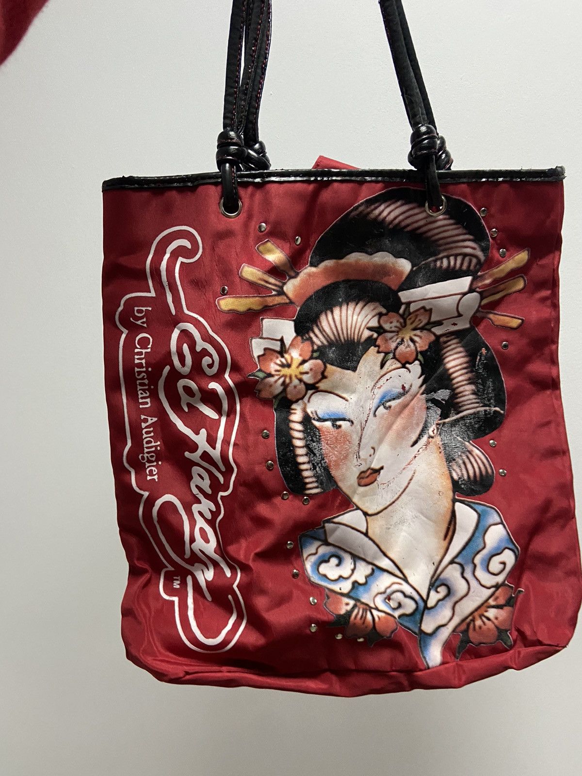 Ed Hardy × Vintage Ed Hardy Vintage Bag Shoulder Big Print Logo Shopper Size ONE SIZE - 2 Thumbnail