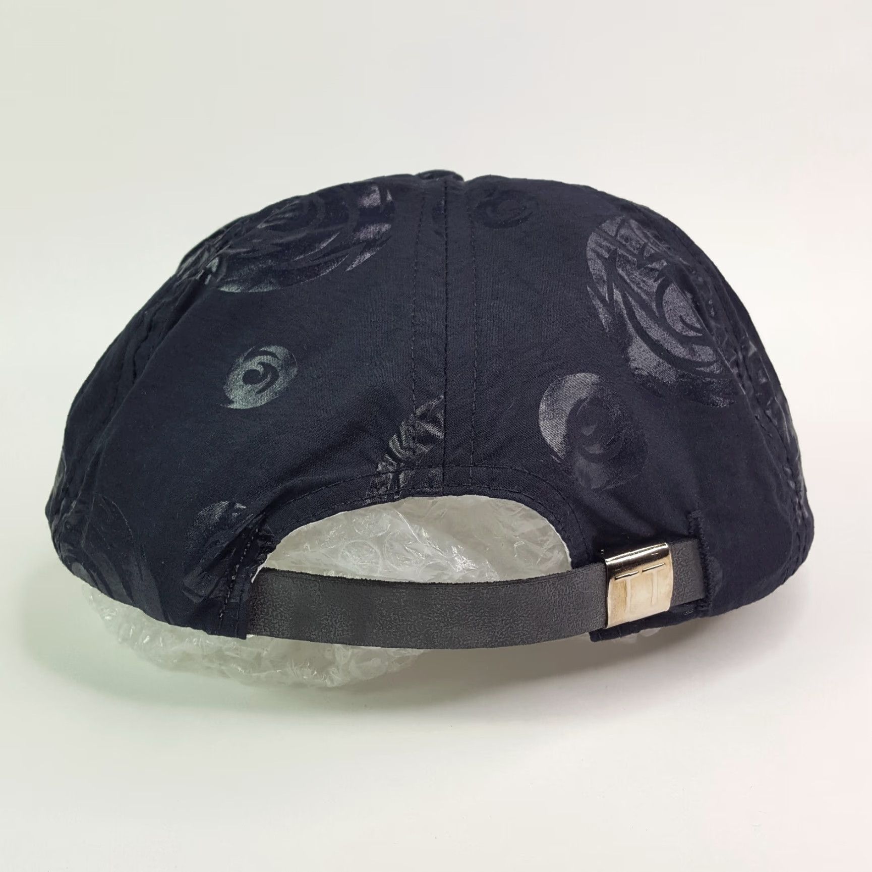 Vintage VINTAGE Town Talk Trucker Hat Men's Adjustable Black USA Made Onyx 80s 90s Retro Cap Mock Swirl Embroidered Breathable Lightweight Size ONE SIZE - 5 Thumbnail