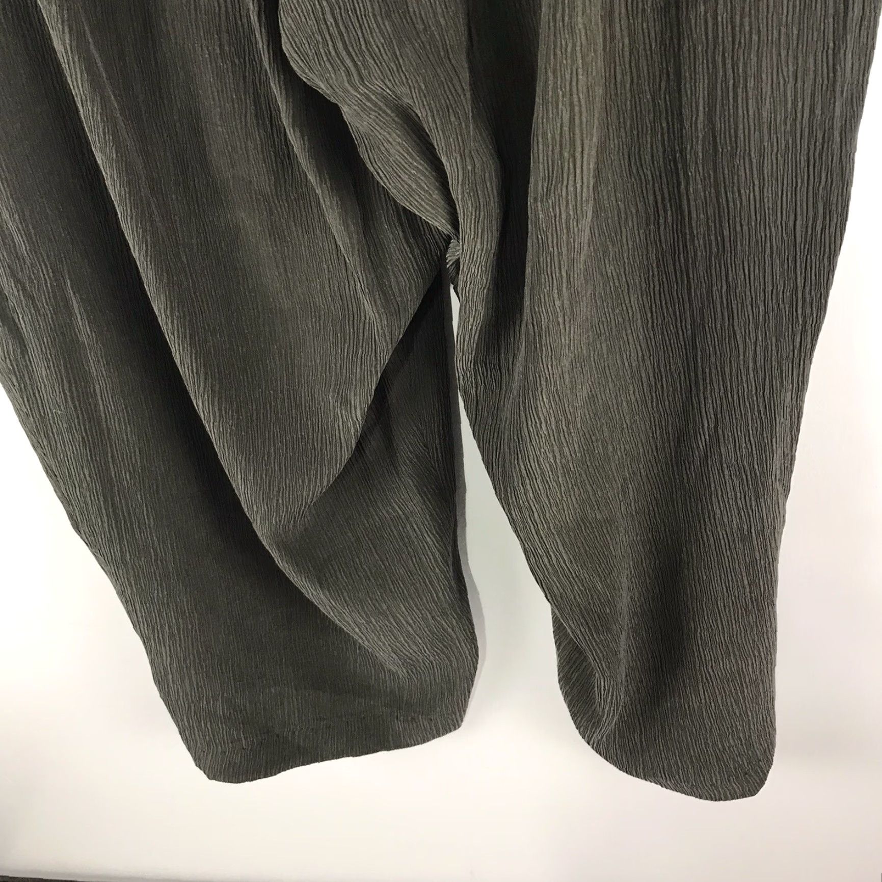 Vintage Josephine Chaus Green Silk Dress Pants Plus Size 20 Wide-Leg Pull On Womens Size 42" / US 20 - 7 Thumbnail