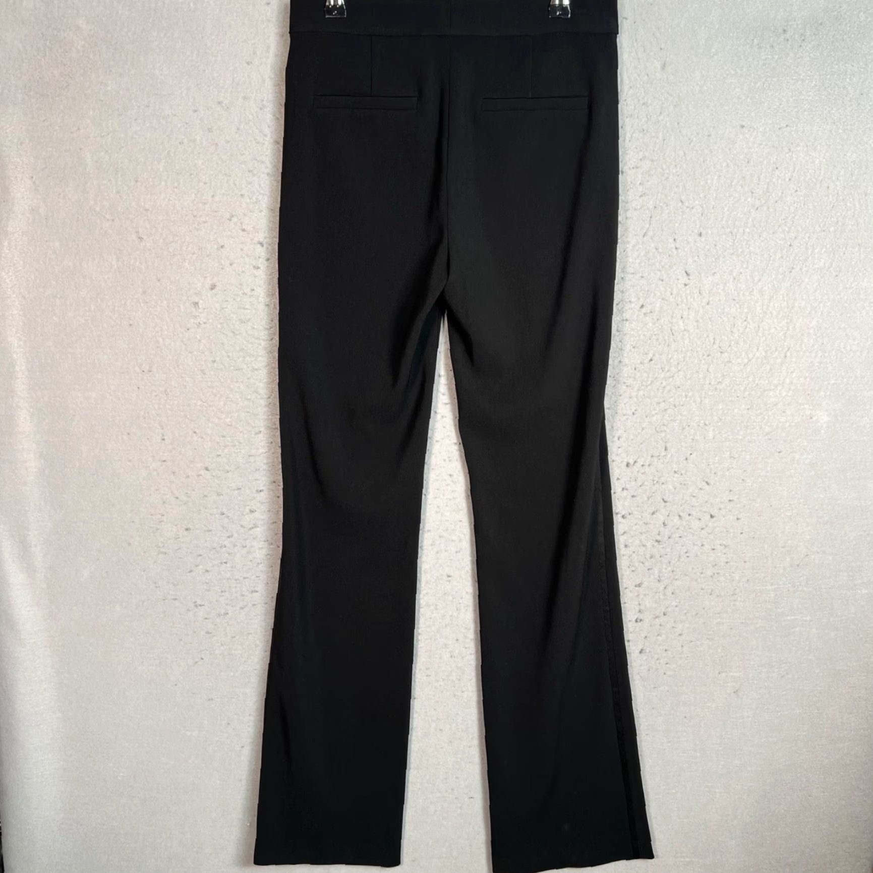 Alice + Olivia Alice + Olivia Pants Size 0 Black Stretch Trousers Straight Leg Size 25" / US 0 / IT 36 - 2 Thumbnail