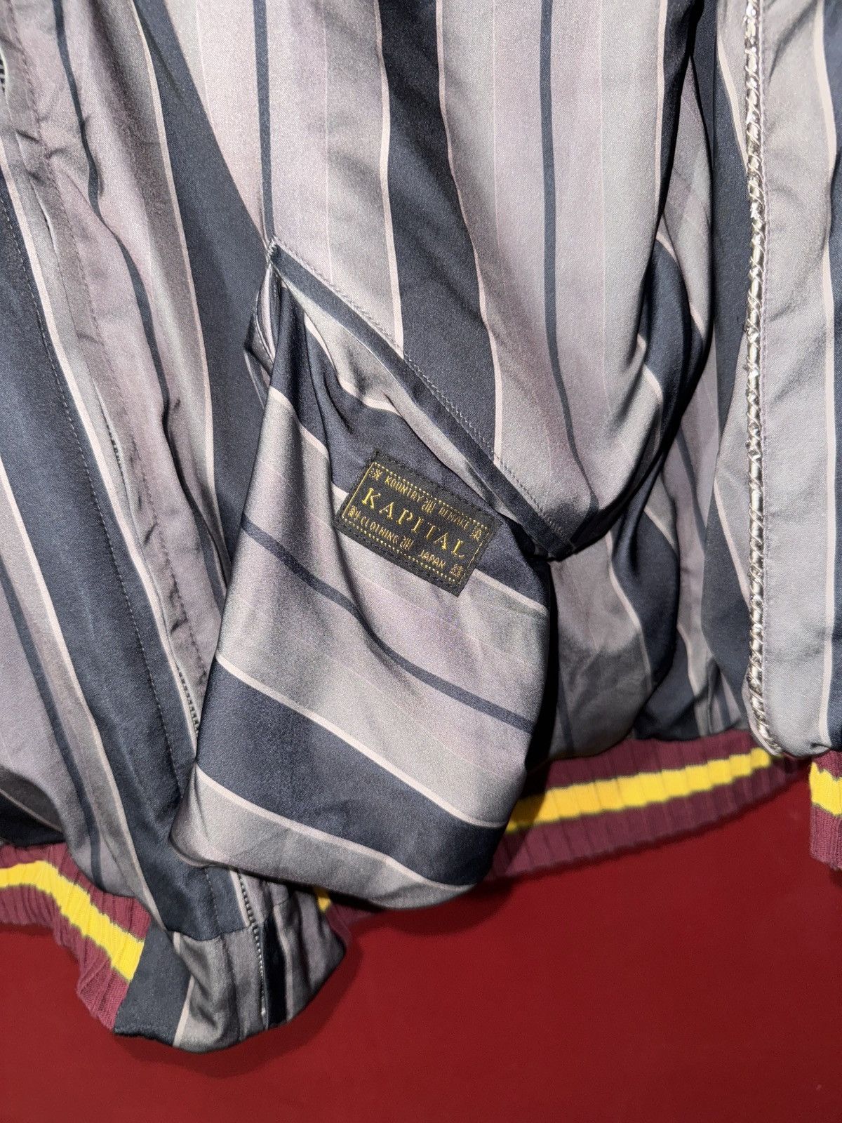 Kapital KAPITAL Rayon Stripe Souvenir Bomber Jacket(21SS) Size US M / EU 48-50 / 2 - 3 Thumbnail
