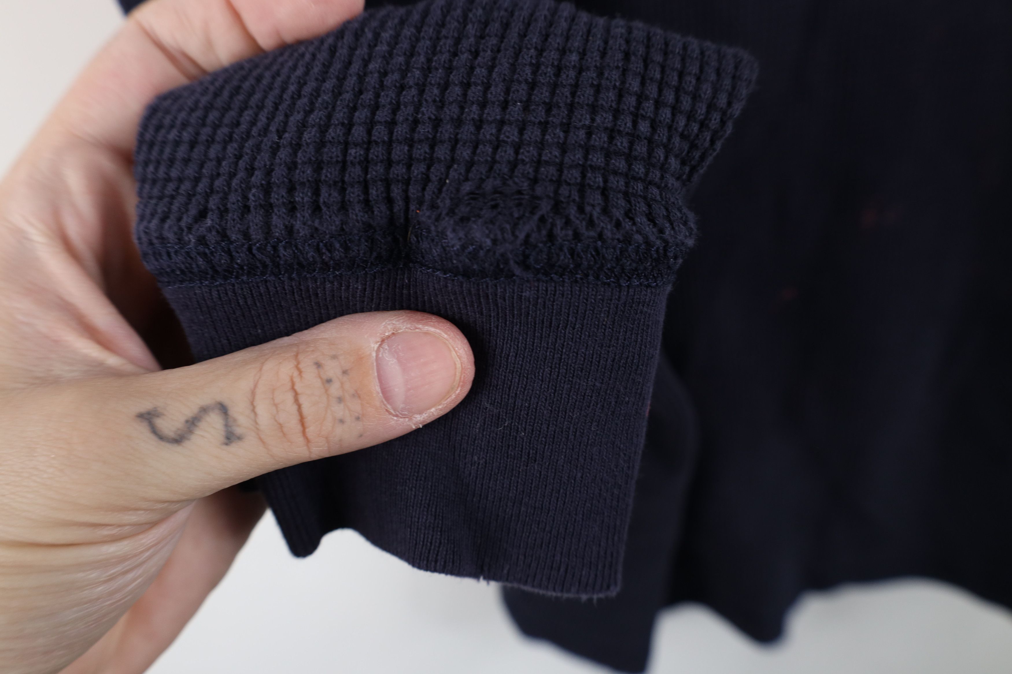 Ralph Lauren Vintage 90s Ralph Lauren Thermal Waffle Knit T-Shirt Blue Size US XXL / EU 58 / 5 - 8 Thumbnail