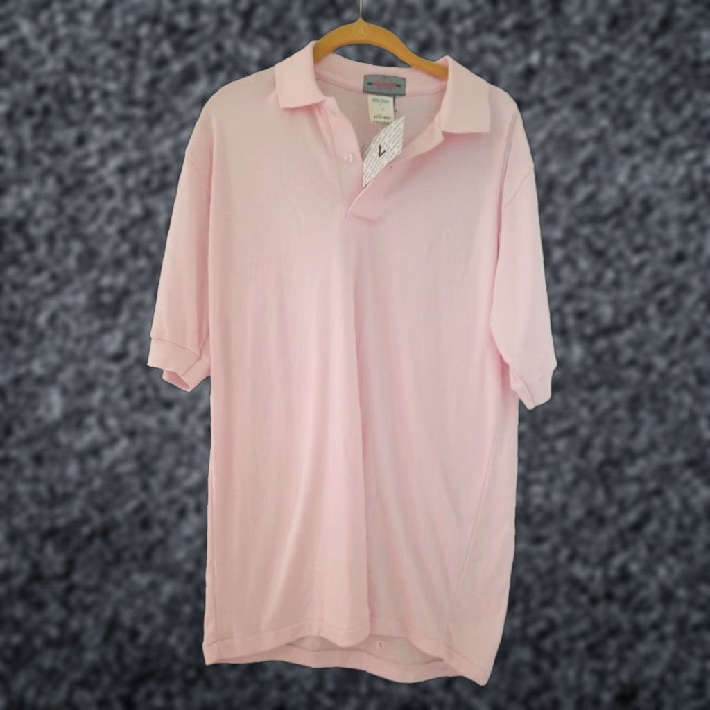 McGregor VINTAGE 1993 McGregor Pink Combed Cotton Polo Golf Shirt Adult Large Mens Size US L / EU 52-54 / 3 - 1 Thumbnail