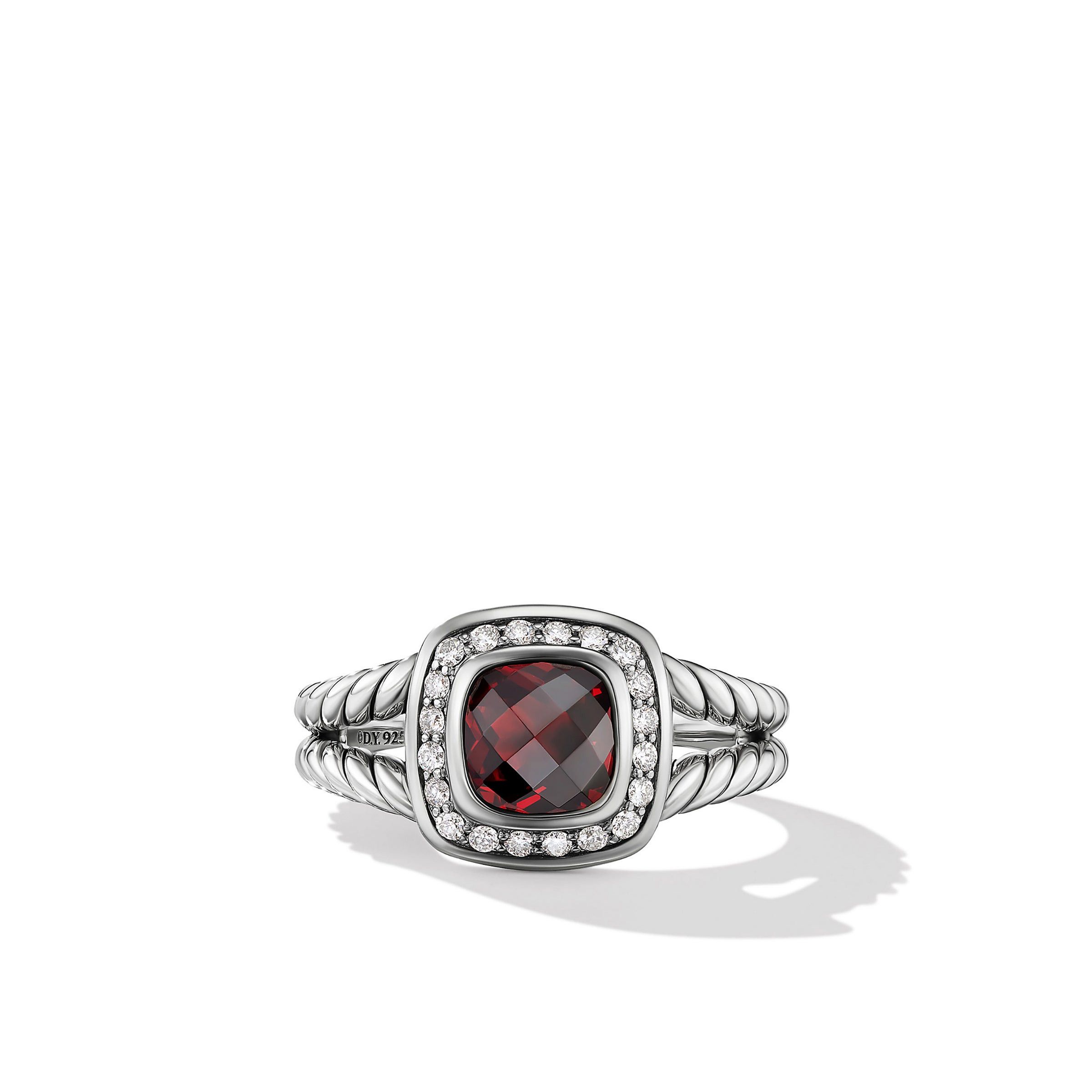 David Yurman o1w1db10525 R07443D Ring in Silver with Garnet and Diamond Size ONE SIZE - 2 Thumbnail
