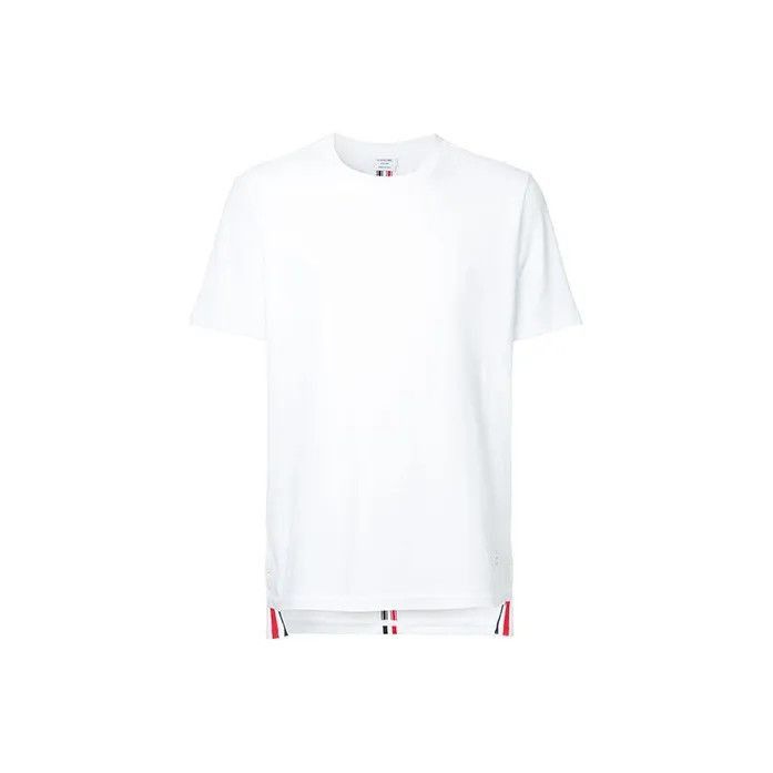 Thom Browne Thom Browne White Cotton Striped T-Shirt -2507 Size US M / EU 48-50 / 2 - 7 Thumbnail