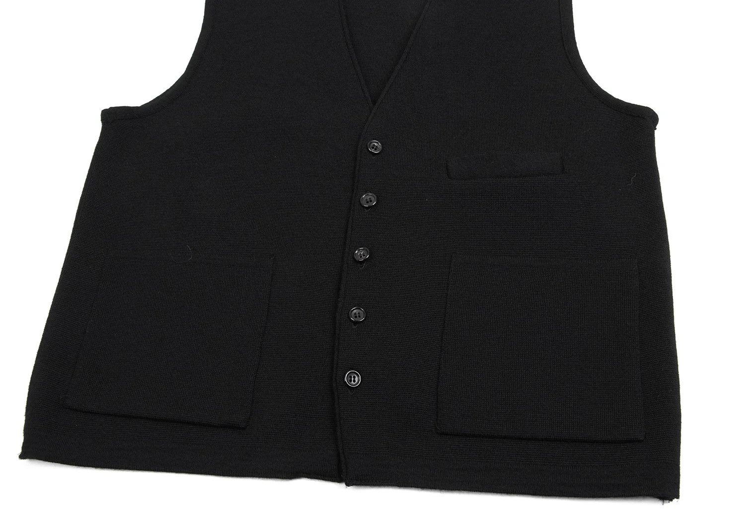 Yohji Yamamoto Yohji Yamamoto Wool Knit Vest Black M Size US M / EU 48-50 / 2 - 5 Thumbnail
