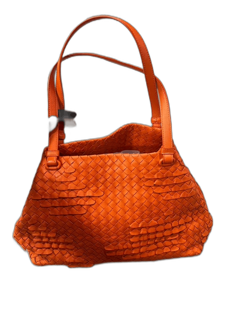 Bottega Veneta Orange Woven Tote Bag-yf