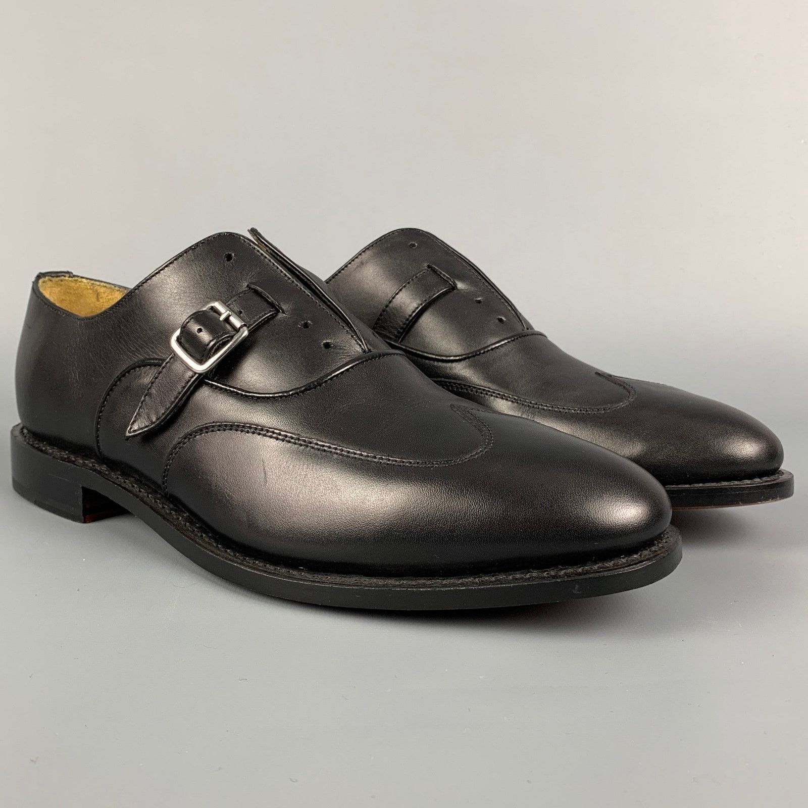 Michael Bastian Size 8.5 Black Leather Monk Strap Lace Up Shoes Size US 8.5 / EU 41-42 - 2 Thumbnail