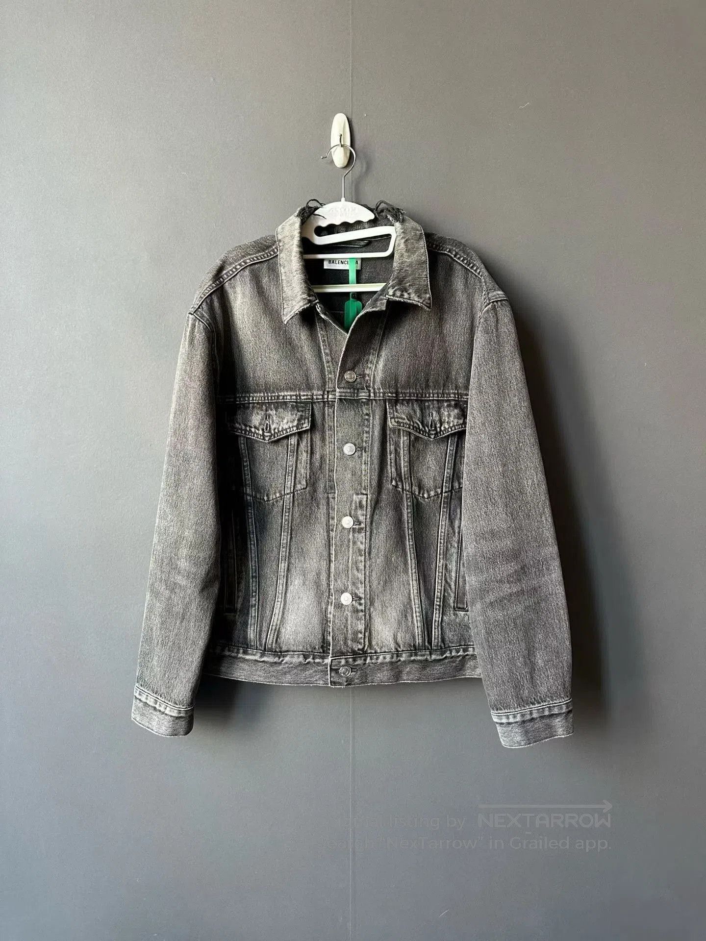 Balenciaga Balenciaga Back Red Letter Denim Jacket. Size US M / EU 48-50 / 2 - 1 Thumbnail