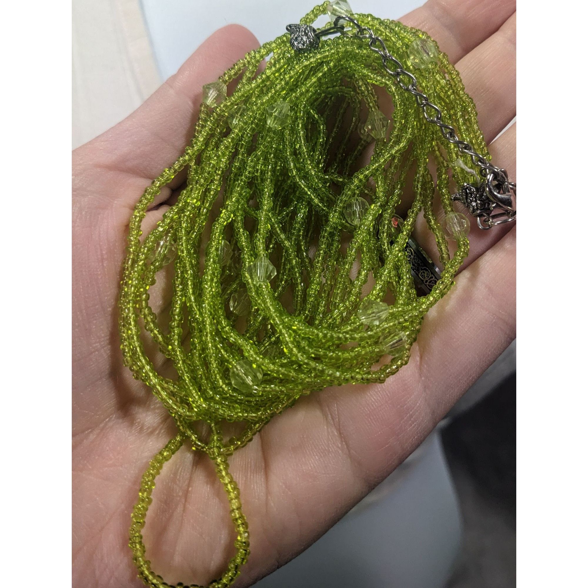 Other Lime Green Glass Multilayer Beaded Necklace Size ONE SIZE - 7 Thumbnail