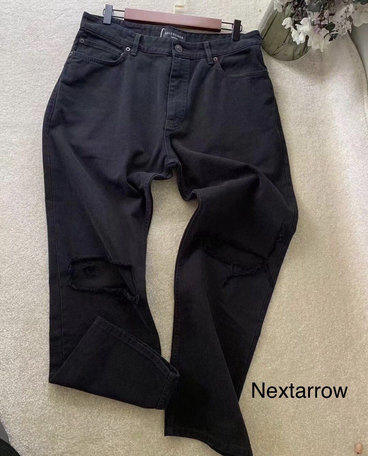 Balenciaga Balenciaga ripped straight leg jeans2412-Nextarrow Size US 32 / EU 48 - 2 Thumbnail