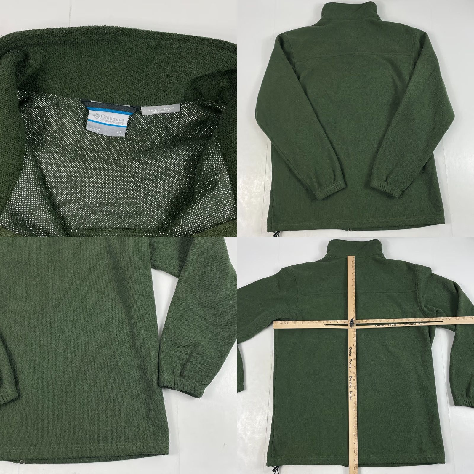 Vintage Columbia Jacket Mens LT Green Omni Heat Fleece Full Zip Hiking Climbing Size US L / EU 52-54 / 3 - 8 Thumbnail