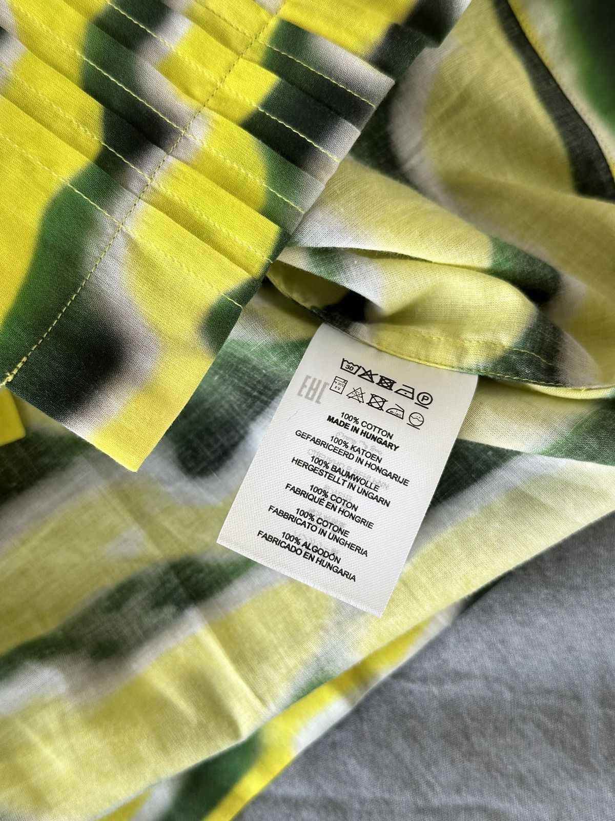 Dries Van Noten Dries Yellow Len Lye Edition Camillo Short Sleeve Shirt Size US M / EU 48-50 / 2 - 4 Thumbnail