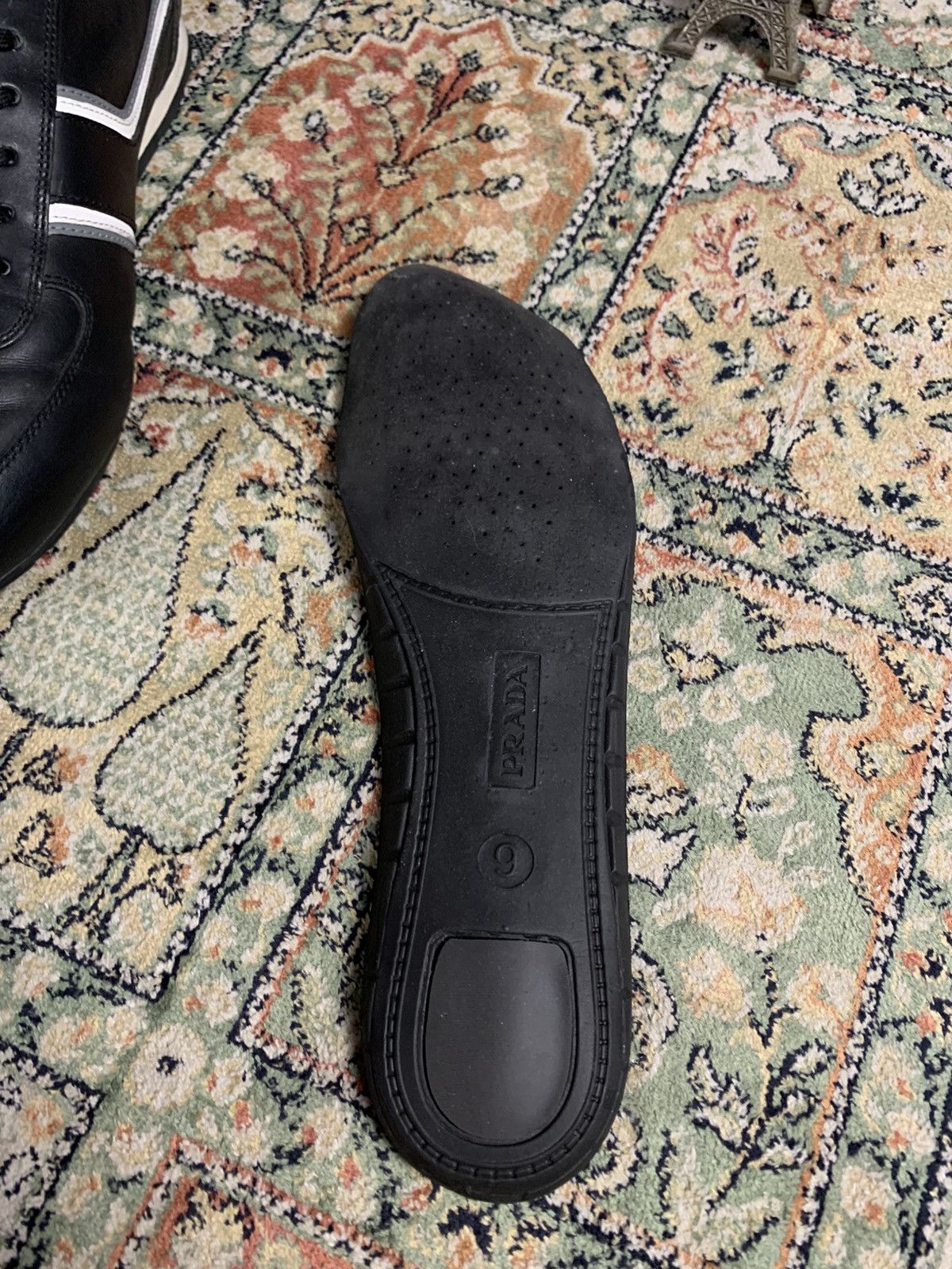 Prada Prada Snickers Auth Black Leather Luxury Size US 9.5 / EU 42-43 - 14 Thumbnail