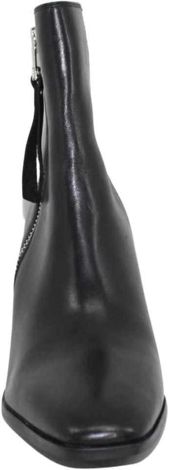 Sam Edelman Sam Edelman Carlysle Black Leather Block Heel Silver Zipper Size US 5 / IT 35 - 3 Thumbnail