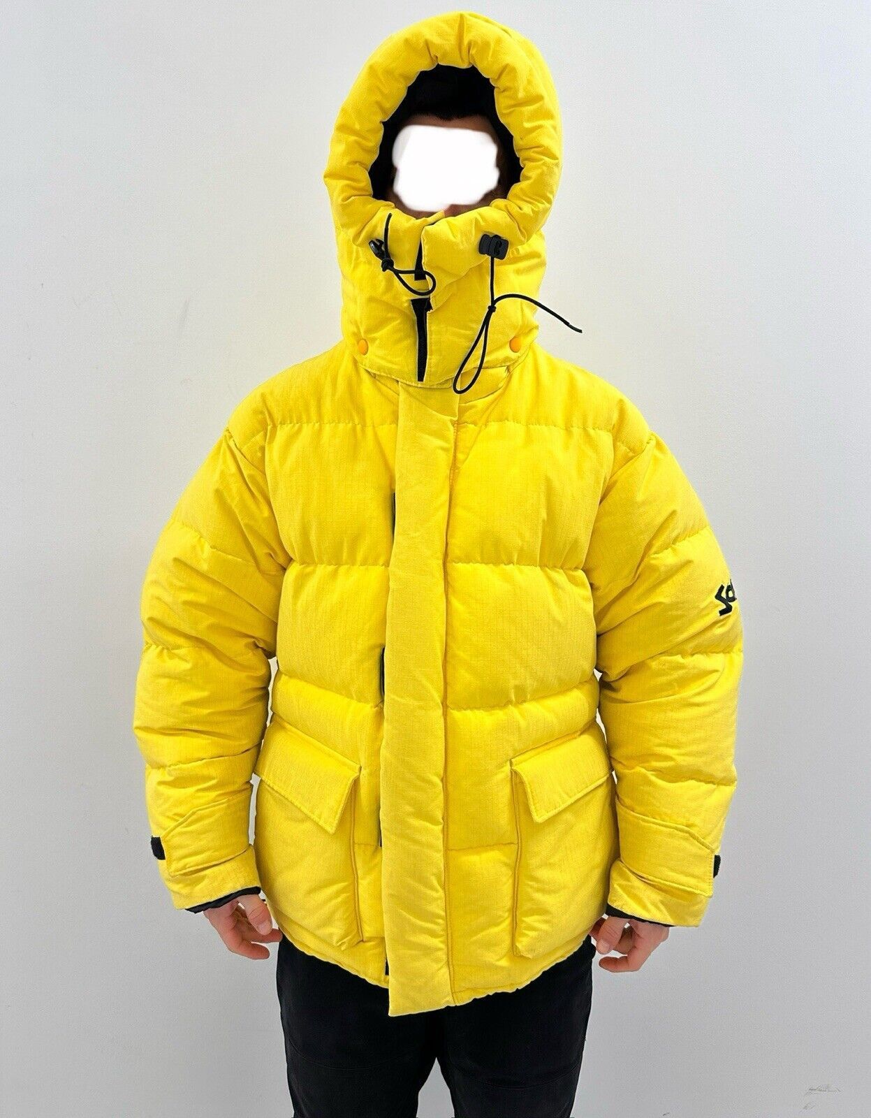 Schott Vintage 1990s 90s Yellow Puffer Down Jacket Schott NYC Men Size US S / EU 44-46 / 1 - 1 Thumbnail