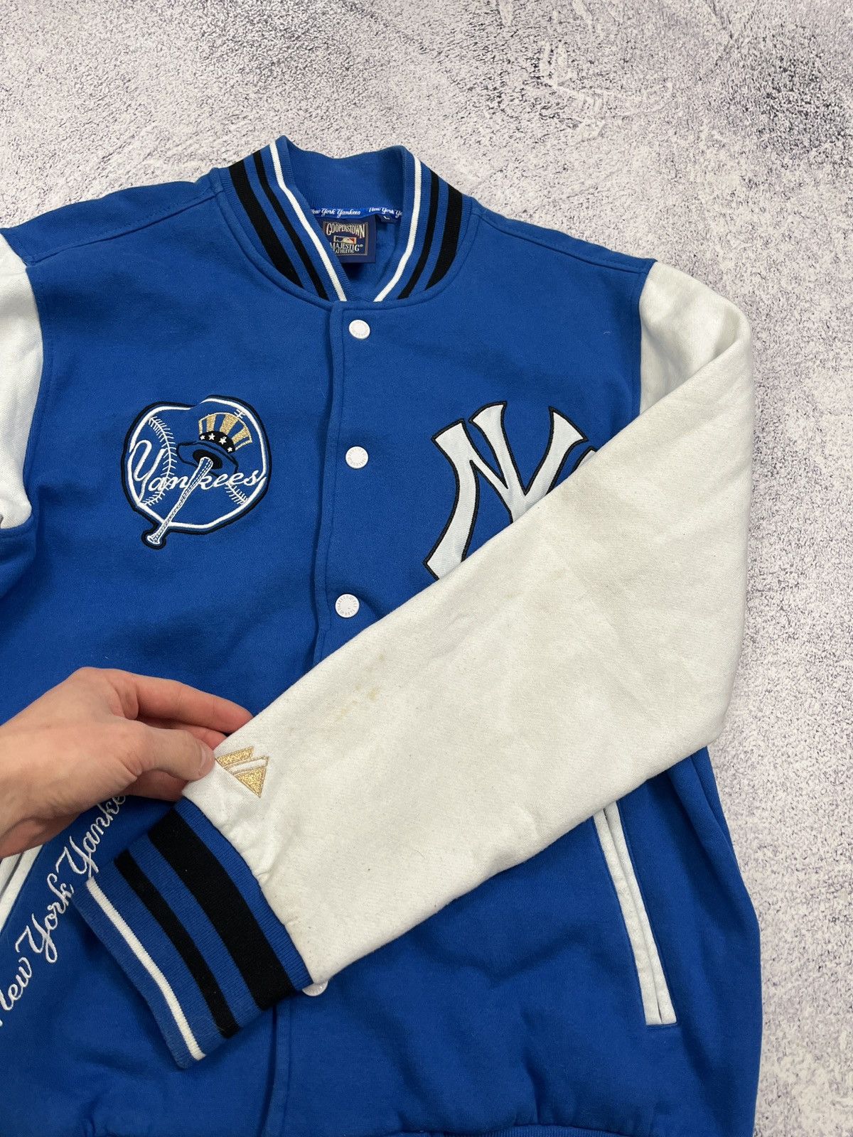 MLB × Majestic × New York Yankees Majestic New York Yankes Bomber Jacket Varsity MLB Rare Hype Size US L / EU 52-54 / 3 - 9 Thumbnail