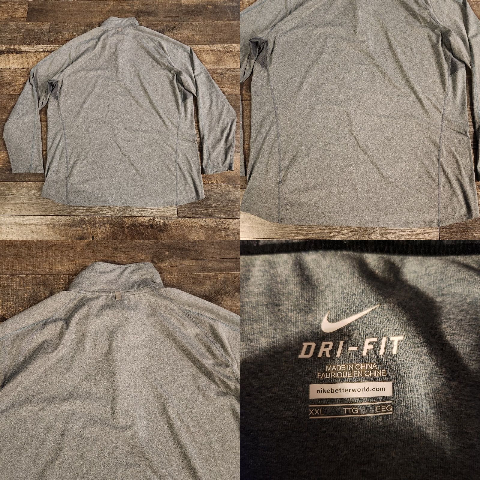 Nike Nike Running 1/4 Zip Pullover Sweatshirt Mens XXL Gray Element Performance Light Shirt Size US XXL / EU 58 / 5 - 8 Thumbnail
