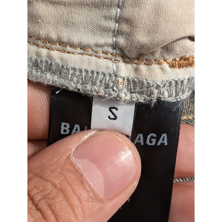 Balenciaga o1rshd1 (Fits XS) Denim Shorts in Light Blue Size US 30 / EU 46 - 13 Thumbnail