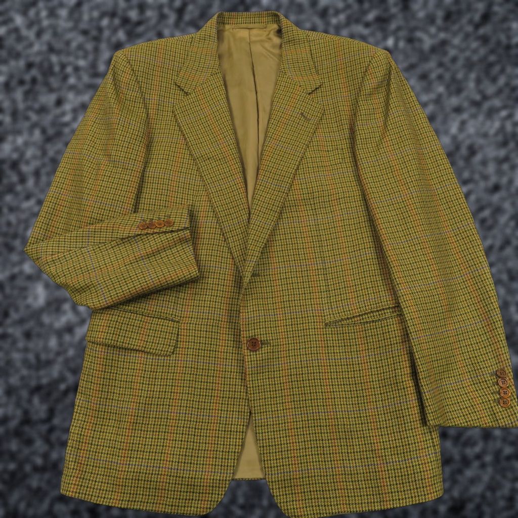 Loro Piana Loro Piana Sport Coat 42R Green Glen Check Plaid Wool Cashmere Jacket Blazer Men Regular Notch Lapel Size 42R - 1 Thumbnail
