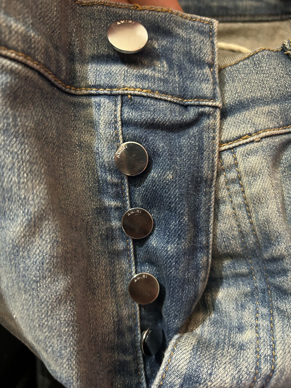Amiri CLAY INDIGO AMIRI PLAID MX2 JEANS Size US 33 - 7 Thumbnail