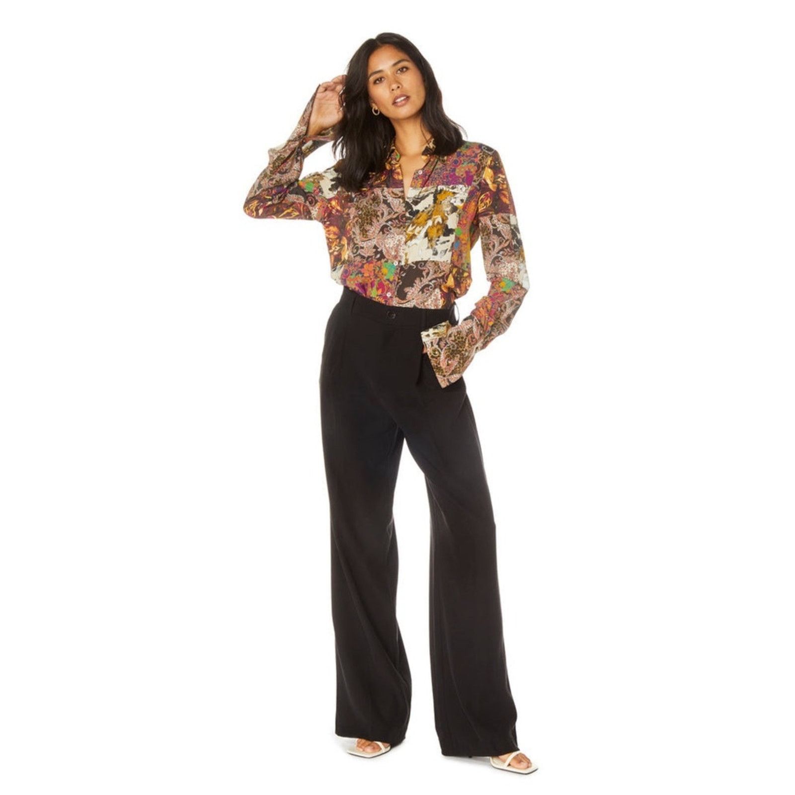Robert Graham Robert Graham GabrielaPrint SilkBlend Shirt Womens Small Size S / US 4 / IT 40 - 6 Thumbnail