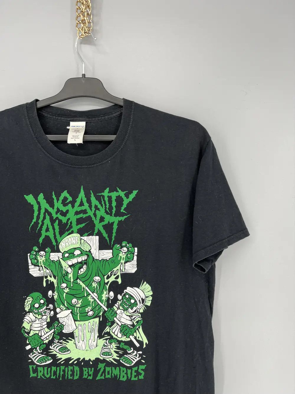 Band Tees × Vintage Vintage 00s Insanity Alert Metal Band Grunge Faded Double Size US L / EU 52-54 / 3 - 5 Thumbnail