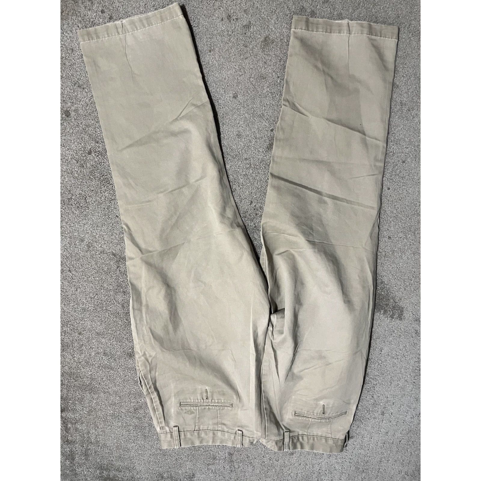 Dockers DOCKERS Mens Size 38x30 D4 Relaxed Fit Dress Pants Khaki Beige Chino Flat Front Size US 38 / EU 54 - 3 Thumbnail
