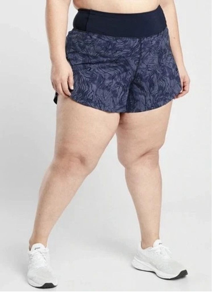Athleta NWOT Athleta Run With It Printed Lined Shorts Women 3X Size 32" / US 10 / IT 46 - 7 Thumbnail