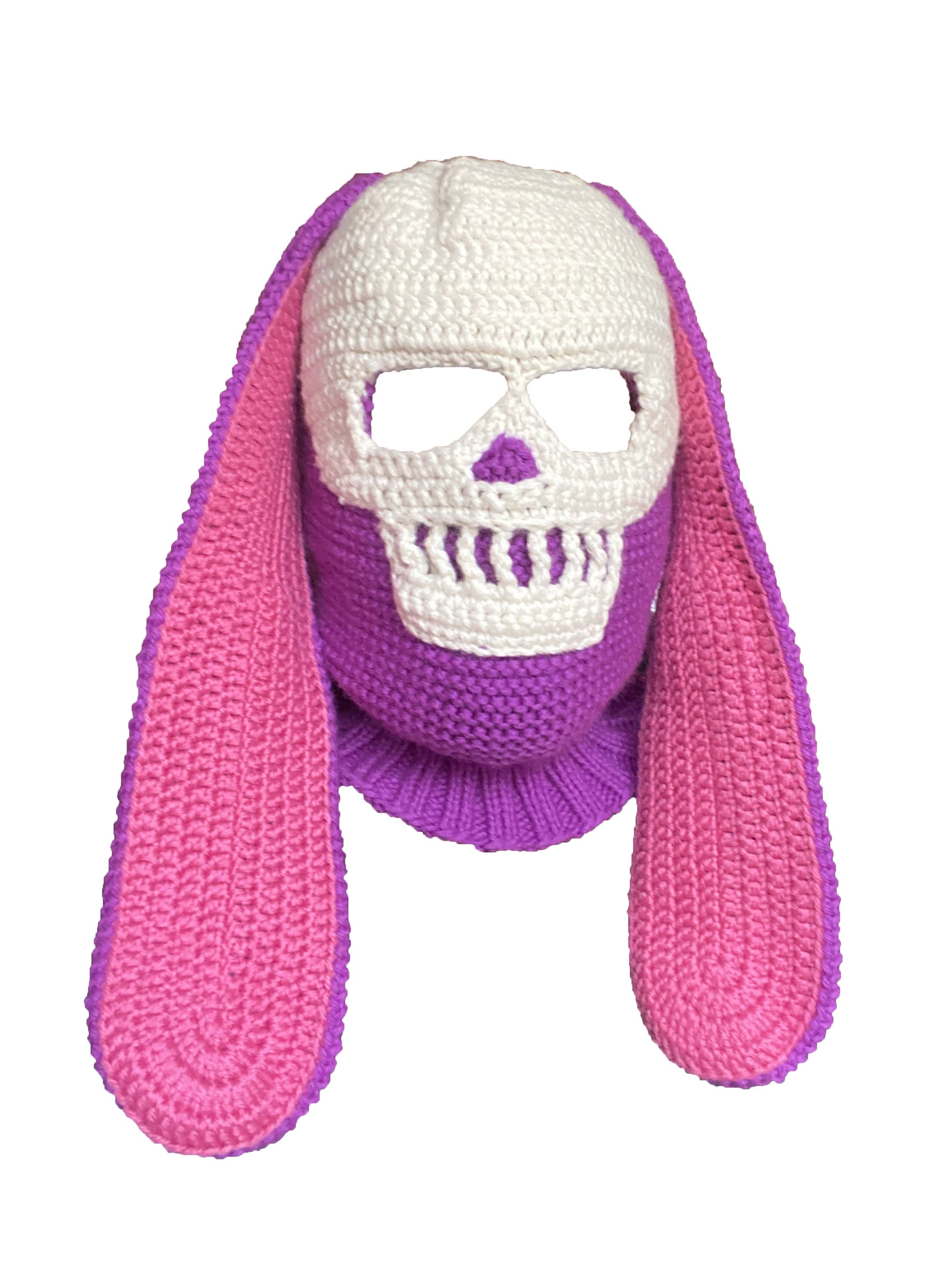 Other Balaclava mask with skull and ears, hand knitted Size ONE SIZE - 1 Thumbnail