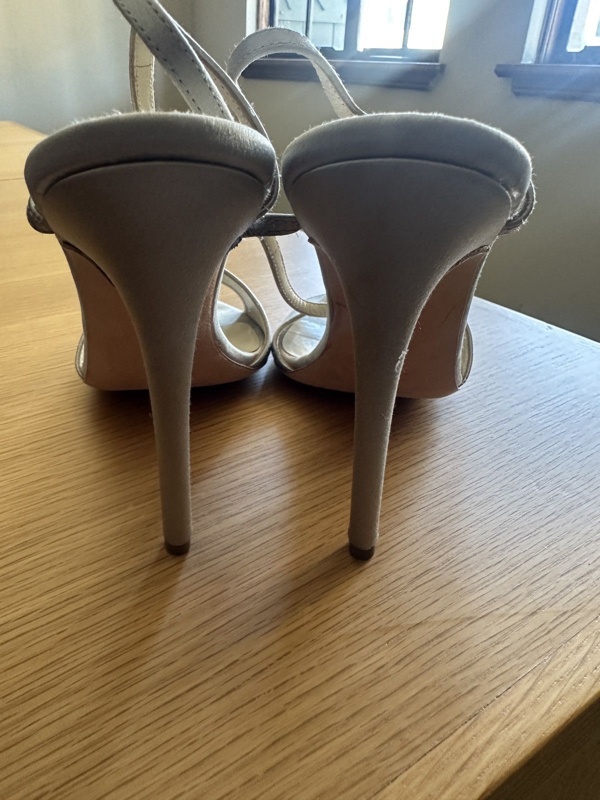 Rupert Sanderson Rupert Sanderson silver satin heels Size US 9 / IT 39 - 3 Thumbnail